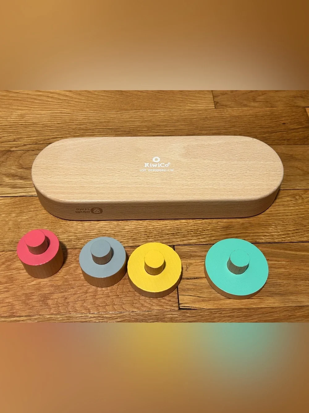 KiwiCo Panda Crate Wooden Colored Circle Puzzle